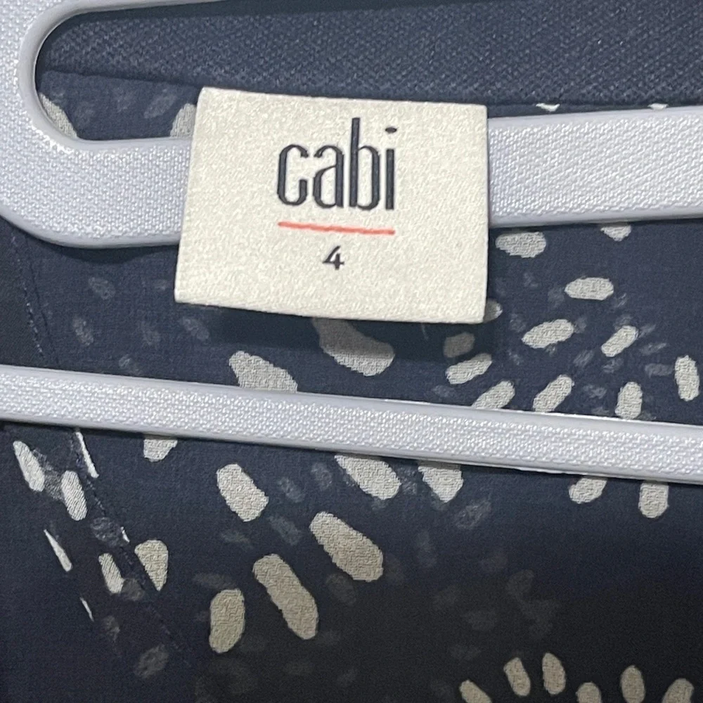 CAbi navy/white blazer with gold buttons Size 4- NWOT - Picture 6 of 7